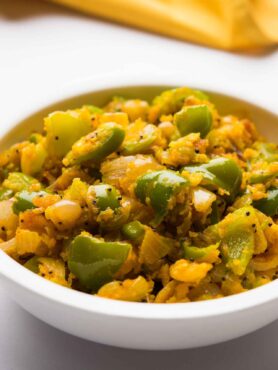 Potato/Aloo Capsicum Stir Fry