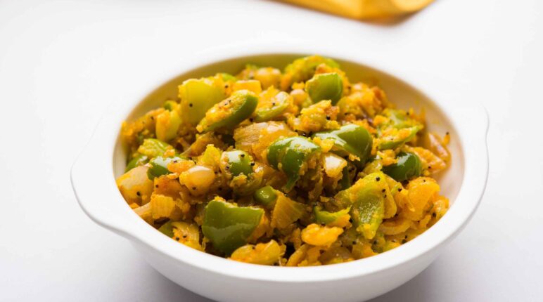 Potato/Aloo Capsicum Stir Fry